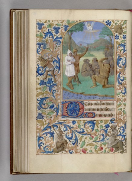 The Annunciation to the Shepherds (Book of Hours), 1450-1499. Artist: Fouquet, Jean (workshop)