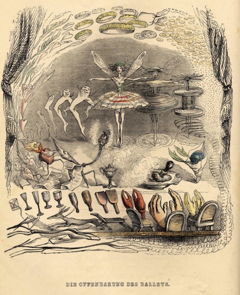 The revelations of Ballet, 1840s. Artist: Grandville, Jean-Jacques (1803-1847)