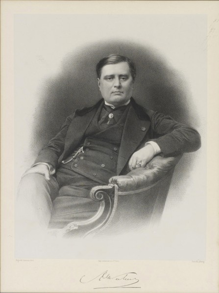 Portrait of Alexandre Florian Joseph, Count Colonna-Walewski (1810-1868). Artist: Lemoine, Auguste (1822-1869)
