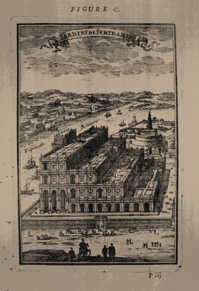 Hanging Gardens of Semiramis, 1683. Artist: Mallet, Alain Manesson (1630-1706)