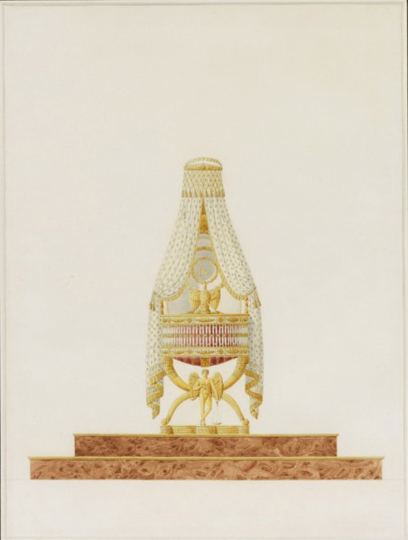 Design of the Bassinet for His Majesty the King of Rome, 1811. Artist: Percier, Charles (1764-1838)