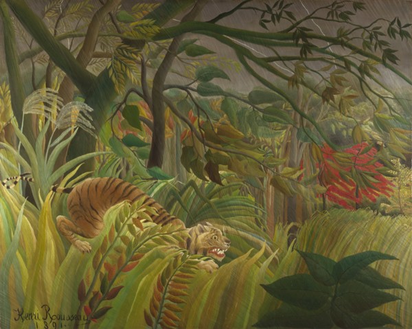 Rousseau, Surpris ! ou Tigre dans une tempête tropicale