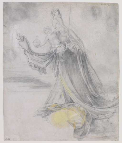 Virgin and Child in the Clouds, ca 1509-1511. Artist: Grünewald, Matthias (ca 1470-1528)