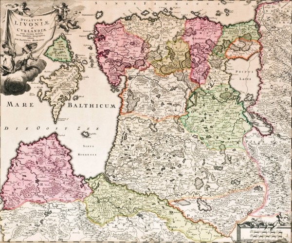 The Baltic Sea (From: Baltikum Ducatuum Livoniae et Curlandiae cum vicinis Insulis Nova Exhibitio Geographica), ca 1720. Artist: Homann, Johann Baptist (1663-1724)