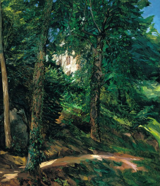 Castle Grounds in Lichtenberg in Odenwald, 1900. Artist: Trübner, Heinrich Wilhelm (1851-1917)