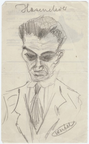 Portrait of Walter Hasenclever (1890-1940), Early 1930s. Artist: Werfel, Franz (1890-1945)