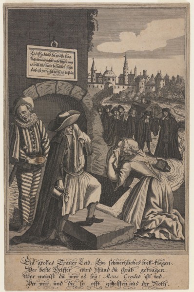 Allegory on the Death of Credit, Early 18th cen.. Artist: Anonymous
