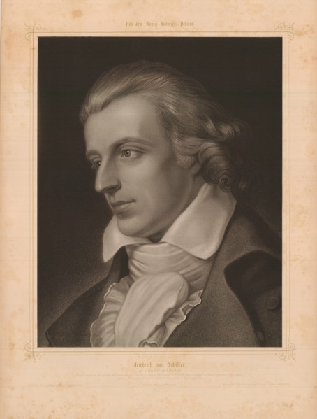Portrait of Friedrich von Schiller (1759-1805). Artist: Arnst, Adam (active Mid of 19th cen.)