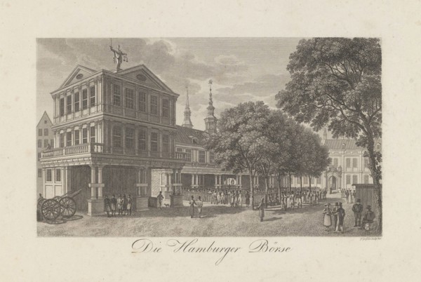 The Old Exchange in Hamburg, 1822. Artist: Geissler (Geisler), Johann Martin Friedrich (1778-1853)