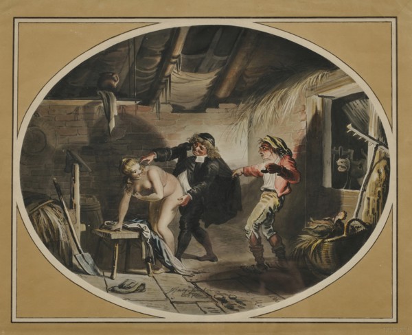La Jument du compère Pierre (after the poem by Jean de La Fontaine), 1800. Artist: Ramberg, Johann Heinrich (1763-1840)