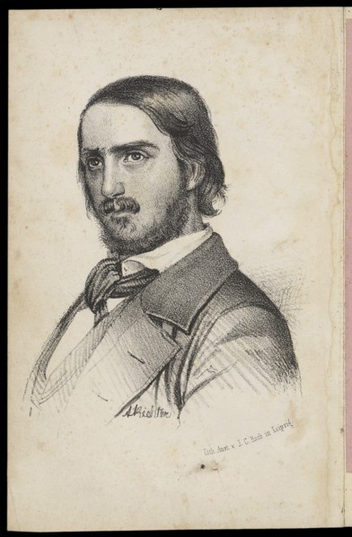 Georg Herwegh (1817-1875), 1840s. Artist: Richter, Johann Heinrich (1803-1845)