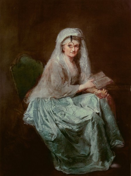 Self-portrait with monocle, 1777. Artist: Therbusch-Lisiewska, Anna Dorothea (1721-1782)