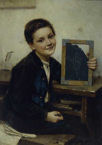 Schoolboy, 1880. Artist: Thöne, Franz (1851-1906)