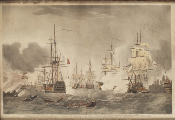 The Battle of the Nile, c. 1800. Artist: Edy, John William (1760-1820)