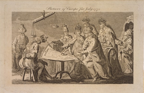 Picture of Europe for July 1772, 1772. Artist: Anonymous