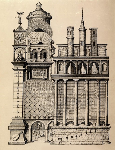 The Temple of Music by Robert Fludd, 1617. Artist: Anonymous