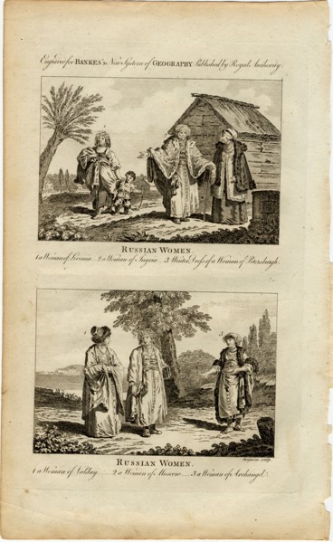 Habits of the Russian Women, ca 1730. Artist: Grainger, William (active 1784-1793)