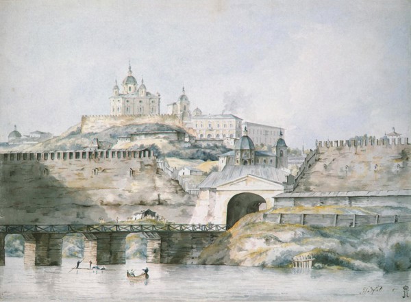 View of the City of Smolensk, 1787. Artist: Hadfield, William (active End of 18th cen.)