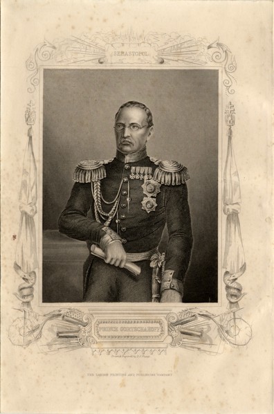 Portrait of Prince Mikhail Dmitrievich Gorchakov (1795-1861), 1856. Artist: Pound, Daniel J. (1810-1861?)