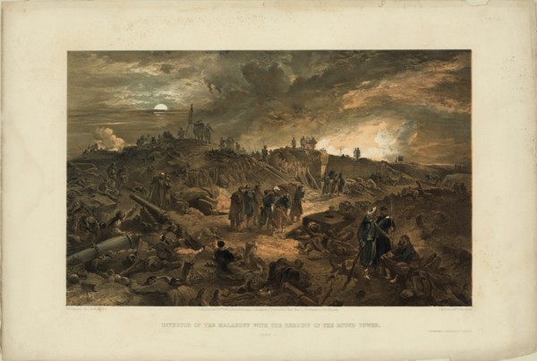 After the Taking of Malakoff on 8 September 1855, 1855. Artist: Simpson, William (1832-1898)