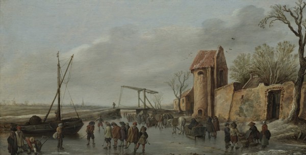 A Scene on the Ice, 1627. Artist: Goyen, Jan Josefsz, van (1596-1656)