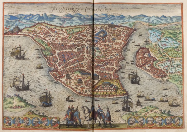 Byzantium. Constantinopolis (From: Civitates Orbis Terrarum), 1572. Artist: Hogenberg, Frans (1535-1590)