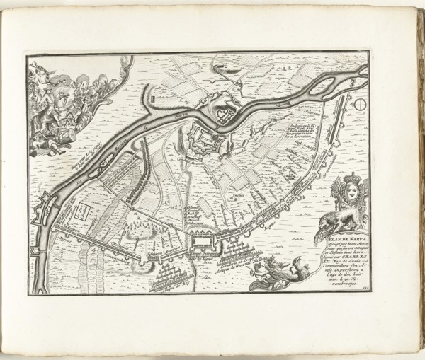 The Siege of Narva in 1700, 1702-1703. Artist: Mortier, Pieter (1661-1711)