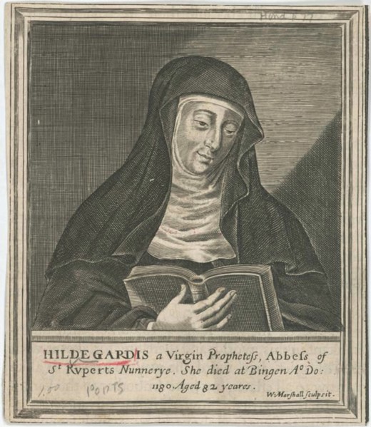 Hildegard of Bingen, 17th century. Artist: Anonymous
