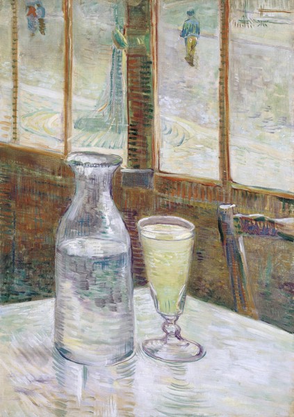Café table with absinth, 1887. Artist: Gogh, Vincent, van (1853-1890)