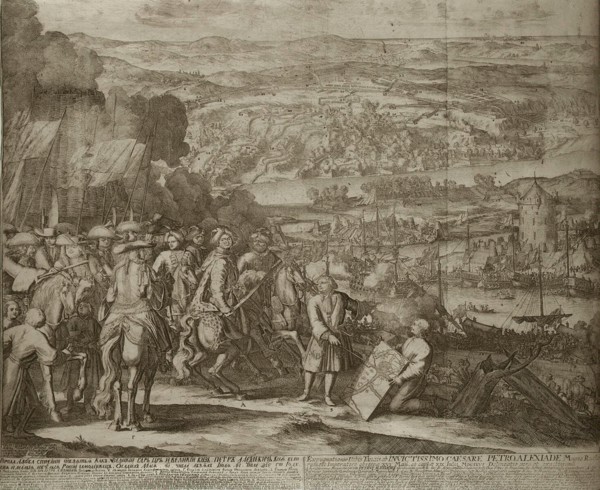 Siege of the Turkish Fortress Azov by Russian Forces in 1696, um 1700. Artist: Schoonebeek (Schoonebeck), Adriaan (1661-1705)