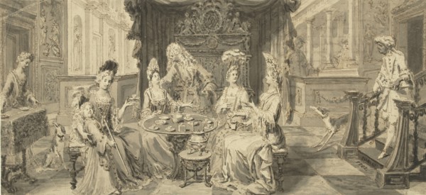 Elegant Society at Round Table, um 1700. Artist: Tidemann, Philip (1657-1705)