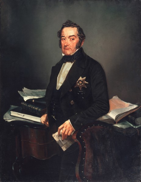 Portrait of the Senator Ivan Tolstoy. Artist: Zichy, Mihály (1827-1906)