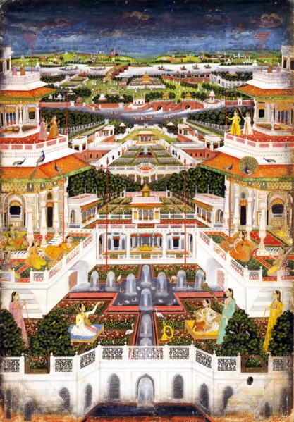 A Palace Complex with Harem Gardens, ca 1764-1765. Artist: Indian Art