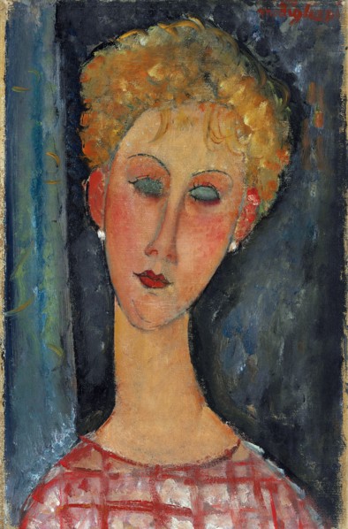 La blonde aux boucles d'oreille, 1918-1919. Artist: Modigliani, Amedeo (1884-1920)