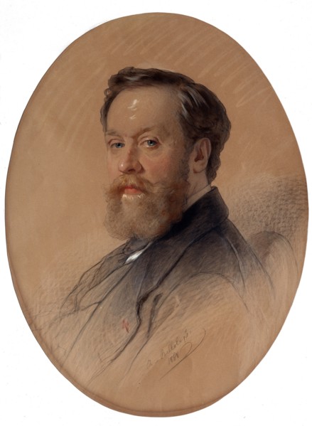 Portrait of the marshal of the nobility V.Y. Tulinov, 1868. Artist: Belloli, Andrei (1820-1881)