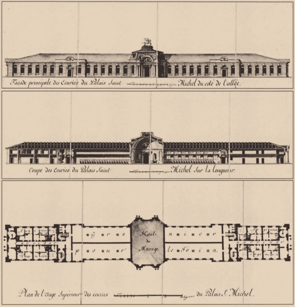 Saint Michael's Castle in Saint Petersburg, 1797. Artist: Brenna, Vincenzo (1745-1820)