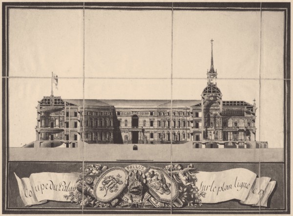 Saint Michael's Castle in Saint Petersburg, 1797. Artist: Brenna, Vincenzo (1745-1820)