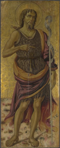 Saint John the Baptist (from Altarpiece: The Virgin and Child with Saints), ca 1475. Artist: Caporali, Bartolomeo (1420-1505)