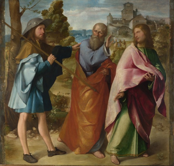The Road to Emmaus, c. 1516. Artist: Melone, Altobello (c. 1490-before 1543)