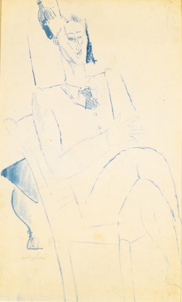Portrait of Jean Cocteau, c. 1916. Artist: Modigliani, Amedeo (1884-1920)