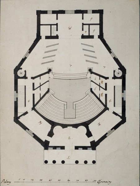 Downstairs Floor Plan. Artist: Quarenghi, Giacomo Antonio Domenico (1744-1817)