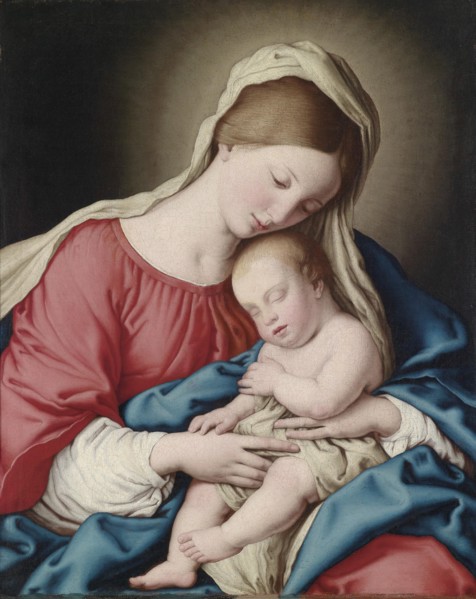 Virgin with Sleeping Child. Artist: Sassoferrato (1609-1685)