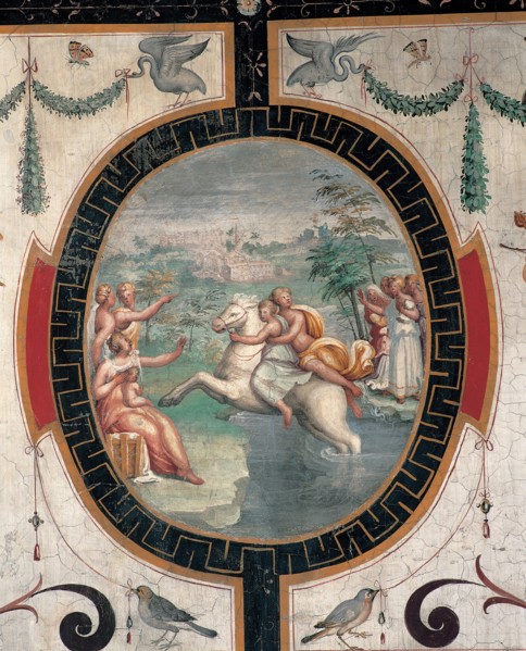 Cloelia Passing the Tiber, Mid of 16th cen.. Artist: Gherardi, Cristofano (1508-1556)