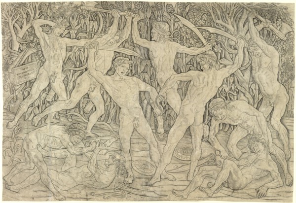 The Battle of the Nudes, 1470s. Artist: Pollaiuolo, Antonio (ca 1431-1498)