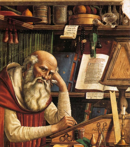 Saint Jerome in his Study (Detail), 1480. Artist: Ghirlandaio, Domenico (1449?1494)