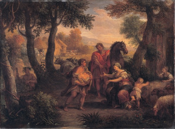 Finding of Romulus and Remus, c. 1720-1740. Artist: Lucatelli, Andrea (1695-1741)
