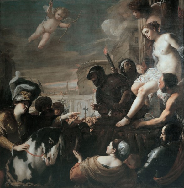 Clorinda rescues Olindo and Sophronia, 1645. Artist: Preti, Mattia (1613-1699)