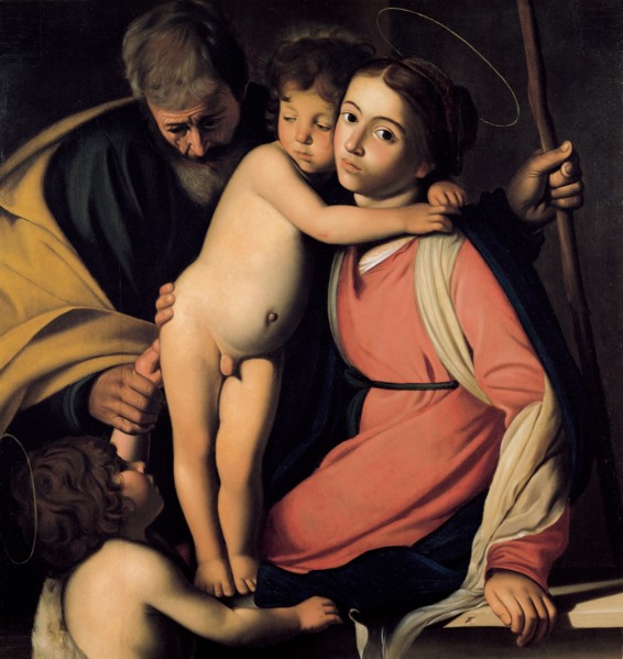 The Holy Family with John the Baptist as a Boy, Early 17th cen.. Artist: Caravaggio, Michelangelo (1571-1610)