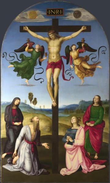 The Crucified Christ with the Virgin Mary, Saints and Angels (The Mond Crucifixion), 1502-1503. Artist: Raphael (1483-1520)