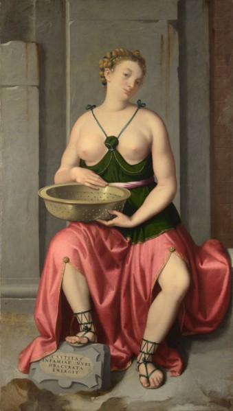 The Vestal Virgin Tuccia, ca 1555. Artist: Moroni, Giovan Battista (1520/25-1578)